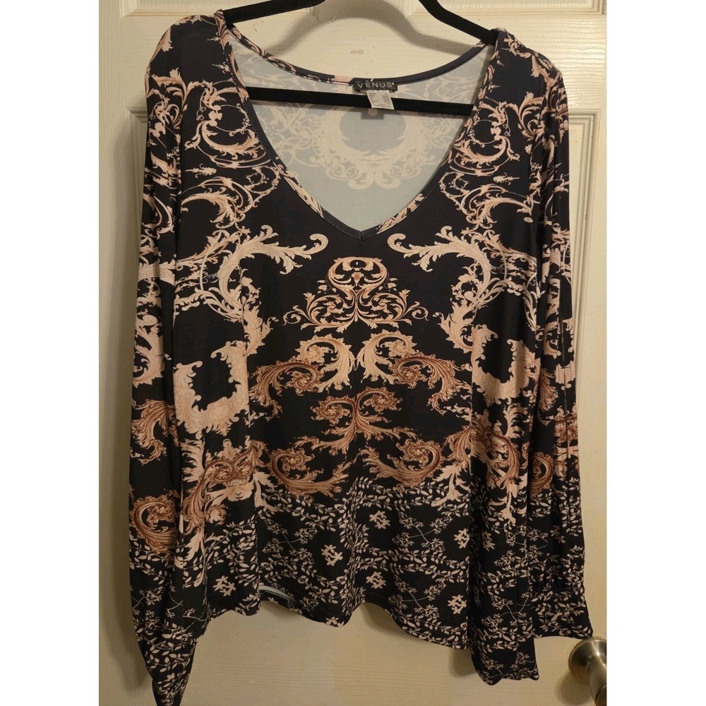Venus Black and tan asymmetrical size XL Peek A Boo Sleeve